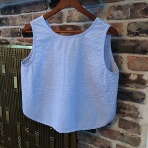 Winsome Seersucker Top